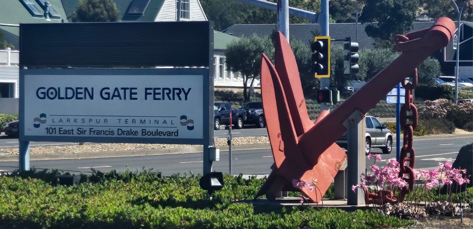 Golden gate ferry gate board on the display